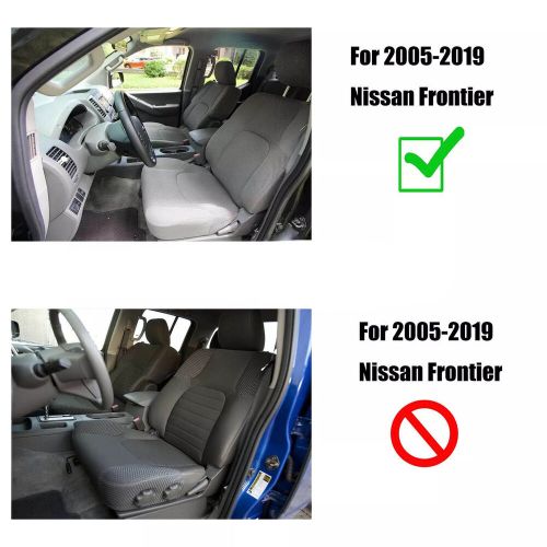 Driver & Passenger Bottom Cloth Seat Cover Gray For 2005-2019 Nissan Frontier, US $125.91, image 2