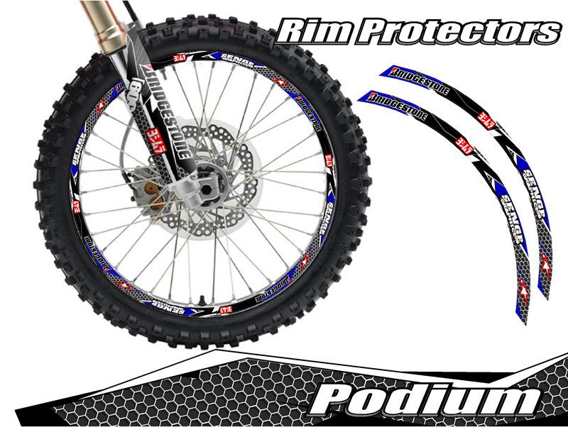 18 & 21 inch dirtbike rim protectors 21" wheel decals dirt bike tape graphics bp