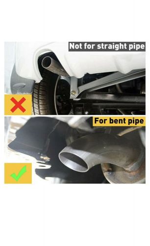 Curved Car Tailpipe Twin Exhaust Tail Tip Trim Rear Pipe Stainless Steel, US $, image 10