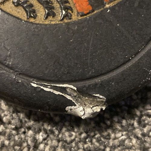 VINTAGE Porsche Stuttgart Full Metal Center Cap Logo Black w/ Ring Clip 3” OEM, US $33.33, image 3