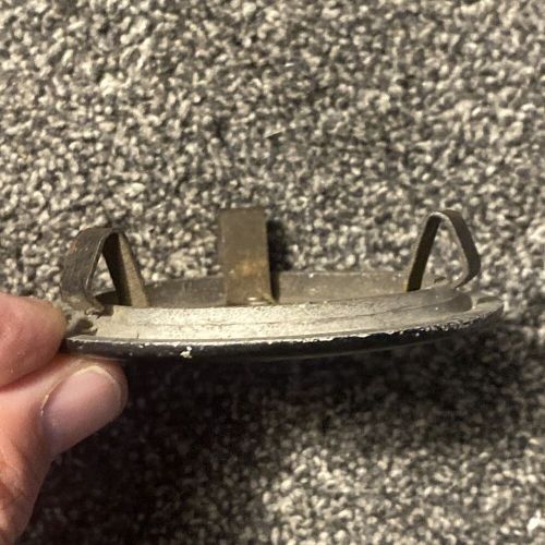 VINTAGE Porsche Stuttgart Full Metal Center Cap Logo Black w/ Ring Clip 3” OEM, US $33.33, image 10