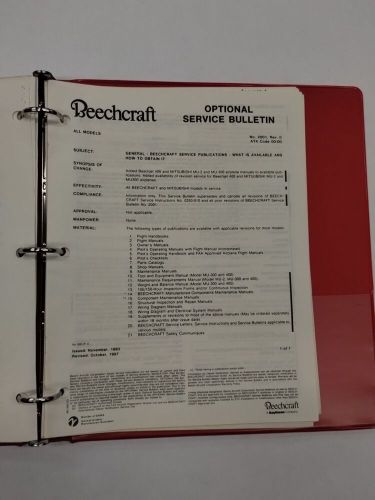 Beech Mandatory & Optional Service Bulletins-Original, US $14.95, image 12