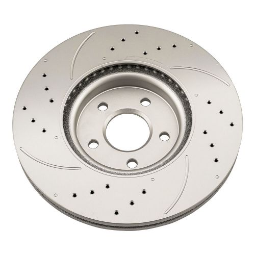 Front drilled &amp; slotted disc brake rotors 34349 for volvo c70 s40 v50 2006-2013
