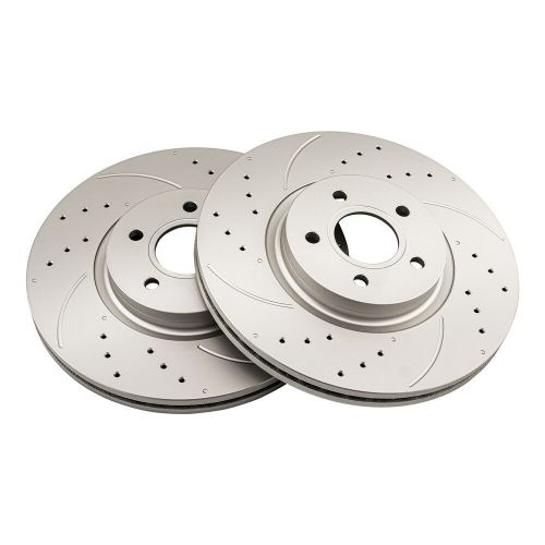 Front Drilled & Slotted Disc Brake Rotors 34349 For Volvo C70 S40 V50 2006-2013, US $86.69, image 9