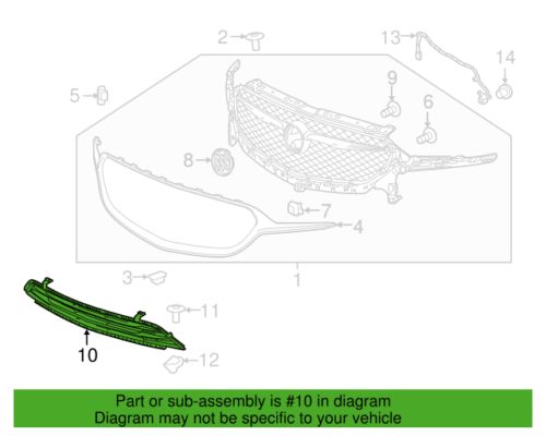 Genuine GM Black Front Lower Grille 23291884 Buick Enclave, US $114.99, image 4