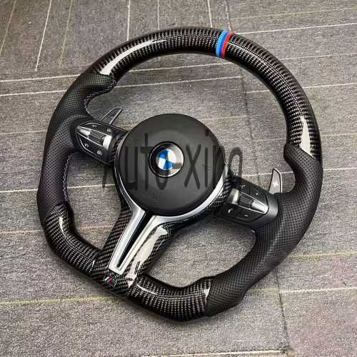 Heated Carbon Fiber Flat Steering Wheel For BMW M1 M2 M3 M4 M5 M6 X5 X6 F80 F10, US $433.60, image 2