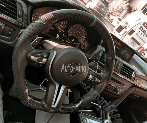 Heated Carbon Fiber Flat Steering Wheel For BMW M1 M2 M3 M4 M5 M6 X5 X6 F80 F10, US $433.60, image 3