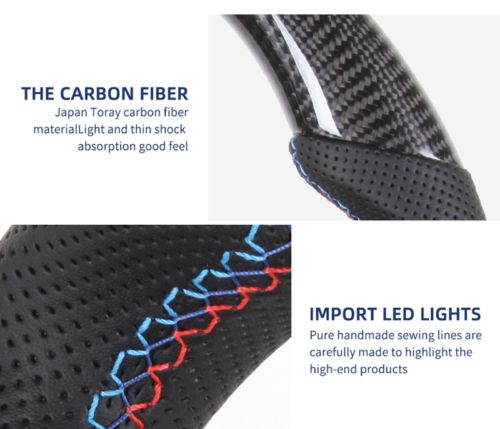 Heated Carbon Fiber Flat Steering Wheel For BMW M1 M2 M3 M4 M5 M6 X5 X6 F80 F10, US $433.60, image 6