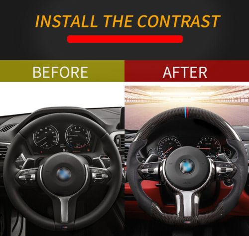 Heated Carbon Fiber Flat Steering Wheel For BMW M1 M2 M3 M4 M5 M6 X5 X6 F80 F10, US $433.60, image 12