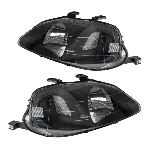 Pair Front Headlights Assembly For 99-2000 Honda Civic 1.6L l4 Black Hosuing, US $89.99, image 6