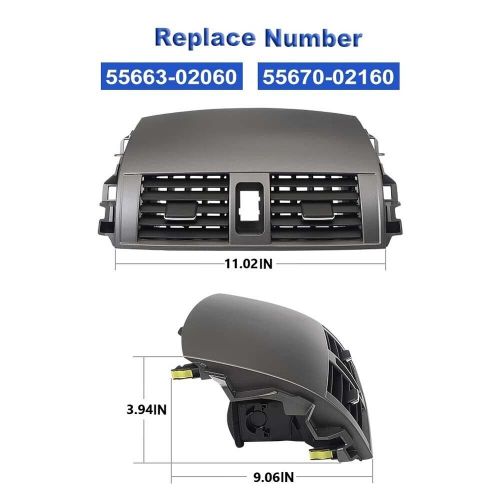 Center Dash A/C Outlet Air Vent Panel w/ Strip Trim For Toyota Corolla 2007-2013, US $78.99, image 11