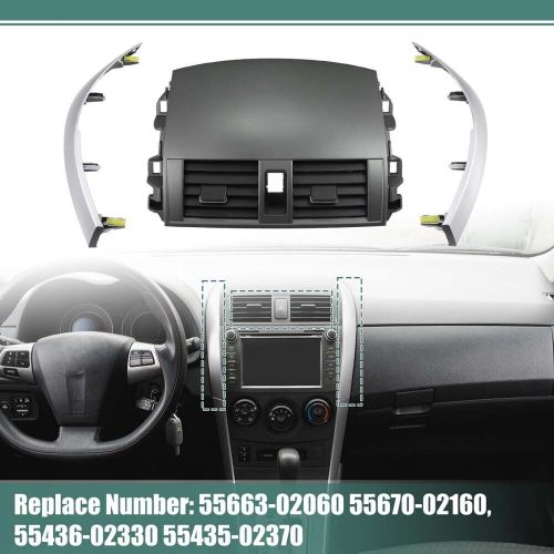 Center Dash A/C Outlet Air Vent Panel w/ Strip Trim For Toyota Corolla 2007-2013, US $78.99, image 18