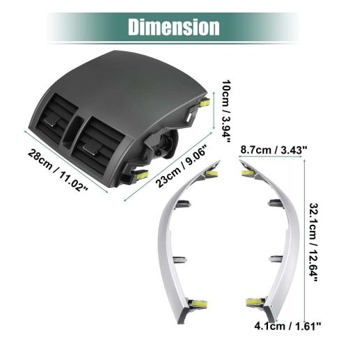 Center Dash A/C Outlet Air Vent Panel w/ Strip Trim For Toyota Corolla 2007-2013, US $78.99, image 21