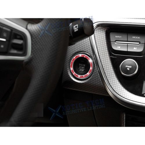 Crystal Glitter Auto Push to Start Button Circle Ring Accessories For Girl Women, US $8.98, image 10