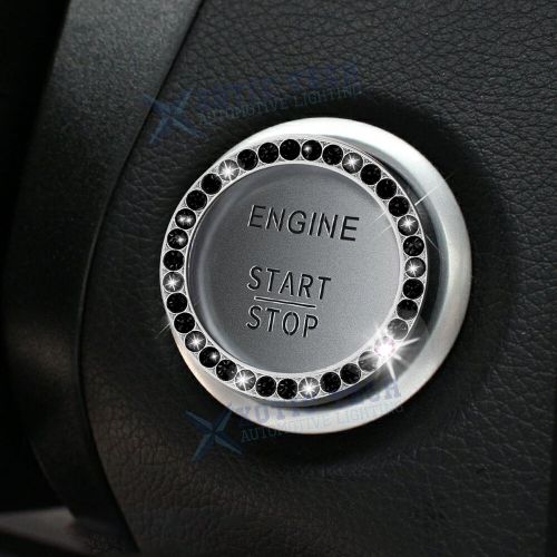 Crystal Glitter Auto Push to Start Button Circle Ring Accessories For Girl Women, US $8.98, image 13