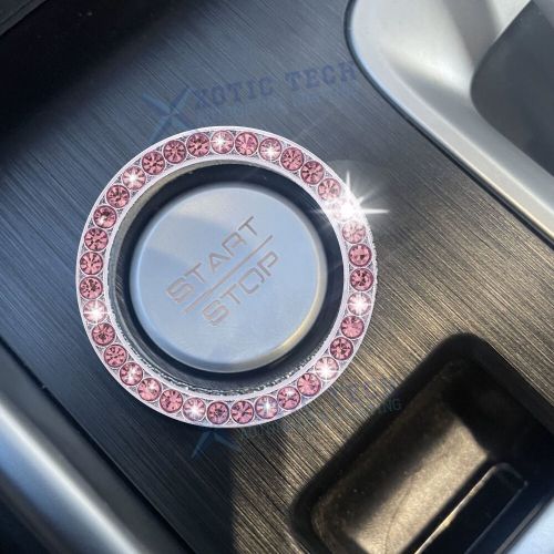 Crystal Glitter Auto Push to Start Button Circle Ring Accessories For Girl Women, US $8.98, image 14