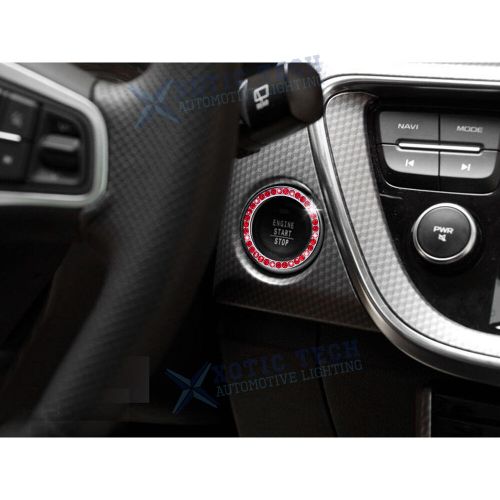 Crystal Glitter Auto Push to Start Button Circle Ring Accessories For Girl Women, US $8.98, image 15