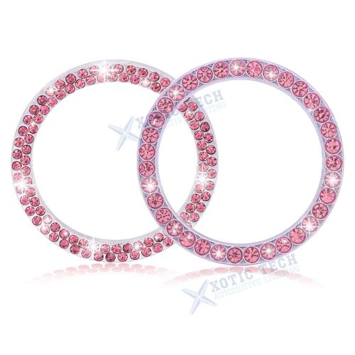 Crystal Glitter Auto Push to Start Button Circle Ring Accessories For Girl Women, US $8.98, image 17