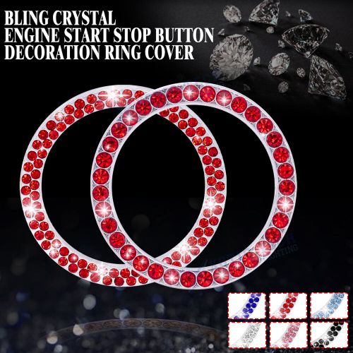 Crystal Glitter Auto Push to Start Button Circle Ring Accessories For Girl Women, US $8.98, image 26