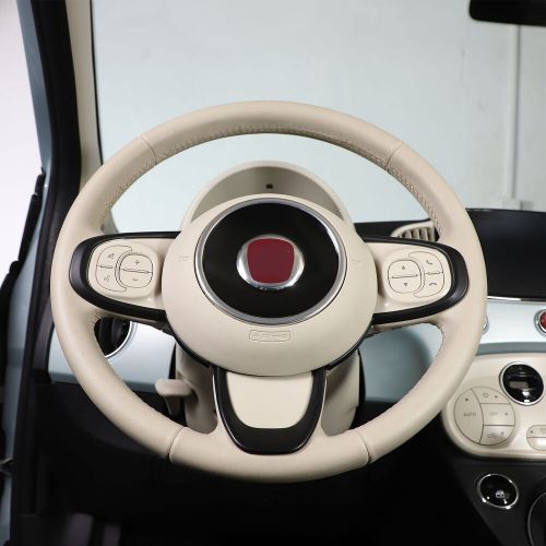 ABS Mat Black Car Steering Wheel Trim Cover Frame For Fiat 500 2016-2023-, US $, image 6