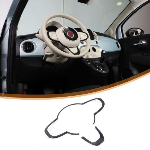 ABS Mat Black Car Steering Wheel Trim Cover Frame For Fiat 500 2016-2023-, US $, image 9