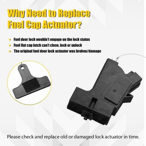 Fuel gas door latch release actuator 81590-2t000 for 2011-19 kia optima sedan