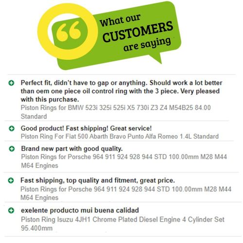 Piston and ring set for mercedes c250 e300 c300 e300 glc glk 2.0l m274.920 4pcs