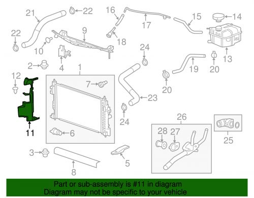 Genuine GM Driver Side Radiator Air Side Deflector 23116159, US $65.58, image 5