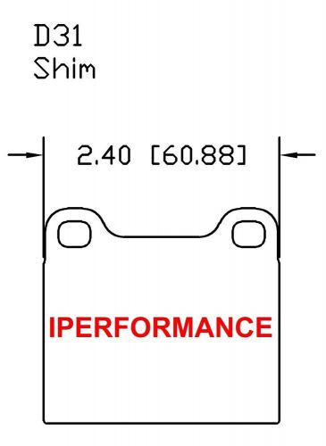 Titanium Brake Pad Shim Heat Shield Set for Maserati 430i 1989-1990; Rear, US $118.99, image 2