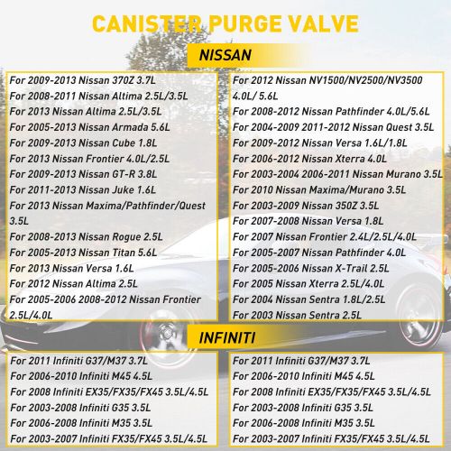 Vapor Canister Purge Valve Solenoid for 2008-2011 Nissan 2.5L/3.5L Altima, US $20.99, image 3