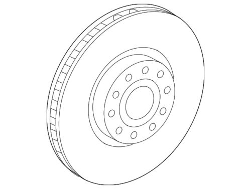 Genuine Volkswagen Disc Brake Rotor 3QF-615-301-F, US $142.52, image 3