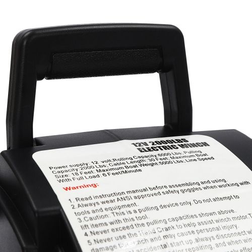 Portable Electric Winch 2000LB Remote Towing Hitch Truck Trailer Boat 300W 12V, US $90.01, image 21