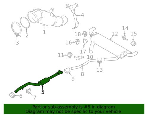 Genuine BMW Front Muffler 18-30-7-935-438, US $1,073.62, image 3