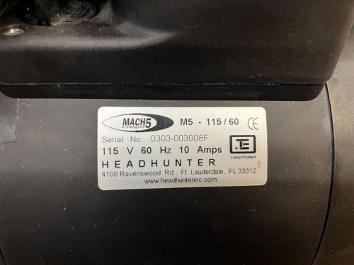 MACH 5 HEADHUNTER WATER PRESSURE SYSTEM 115 V 10 AMPS 1000W 60HZ, US $497.95, image 4