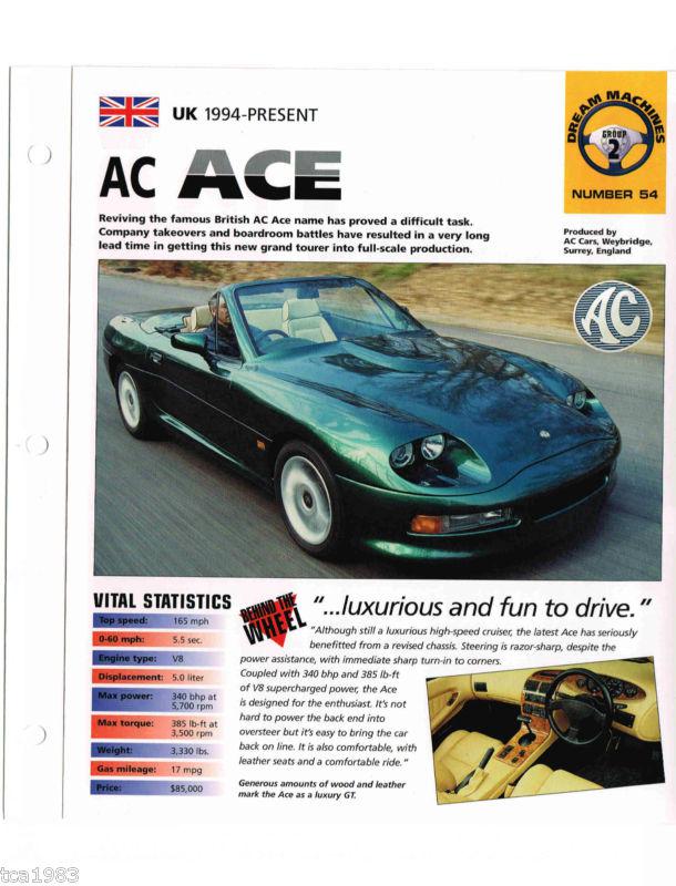 1997 / 1998 AC Cars ACE IMP Brochure, US $8.00, image 3