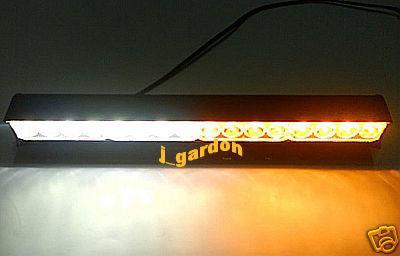 Dc12v new high power 16 led strobe (amber/white) 1w flash light