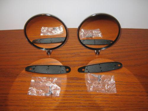Classic Hot Rod Muscle Low-Profile Chrome Restoration Mirror Pair -NEW Universal, US $29.99, image 7