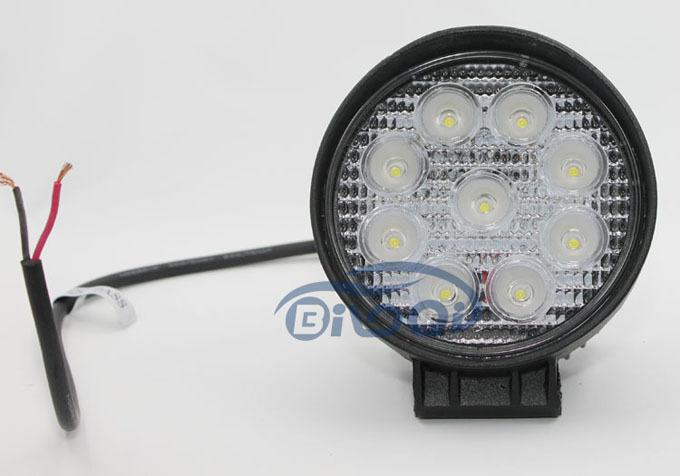 1x 27w led work flood light round off road truck jeep boat 4wd crv ute lamp