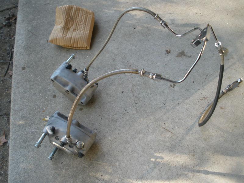 Buy Harley Davidson Dual Disk Touring Brake Calipers W/Steel Lines. in