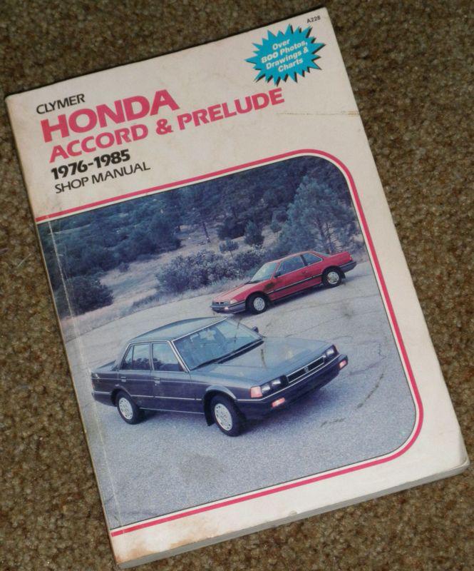 Clymer honda accord & prelude 1976-1985 auto shop car repair manual book