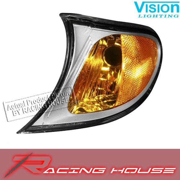 Left driver parking bumper light titanium 02-05 bmw e46 3-series 4d