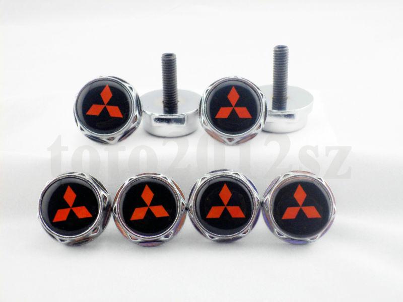 For mitsubishi  car metal license plate frames bolt screws 4pcs new
