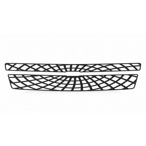 Chevy suburban 07-13 except hybrid spiderweb black powdercoat truck grill add-on