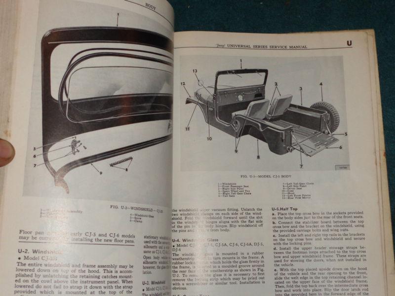1966 1967 JEEP UNIVERSAL SERIES SHOP MANUAL / ORIGINAL BOOK CJ-3 CJ-5 CJ-6 DJ+, US $57.50, image 4