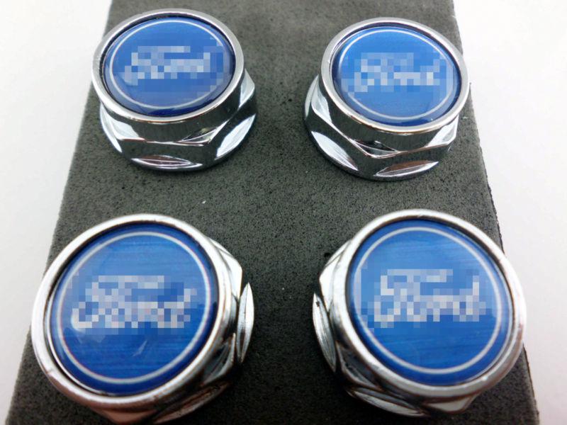 For Ford metal chrome steel license plate frame holder Bolts Screws 4 CPS NEW, US $2.26, image 2