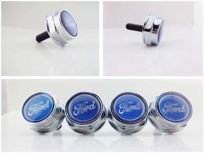 For Ford metal chrome steel license plate frame holder Bolts Screws 4 CPS NEW, US $2.26, image 3