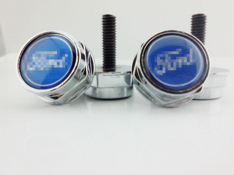 For Ford metal chrome steel license plate frame holder Bolts Screws 4 CPS NEW, US $2.26, image 4