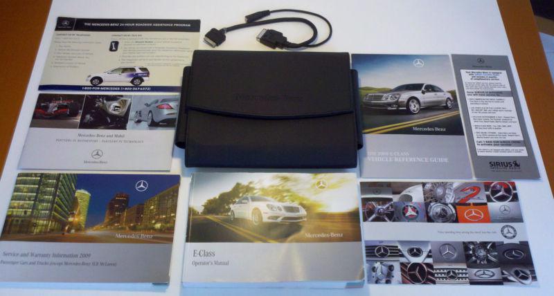 Mercedes e class 2009 owner's manual set w/ case, service info, ipod aux, +more!