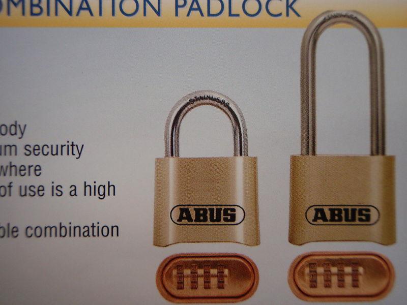 Brass combination lock boat long shackle 2"w 194-15813