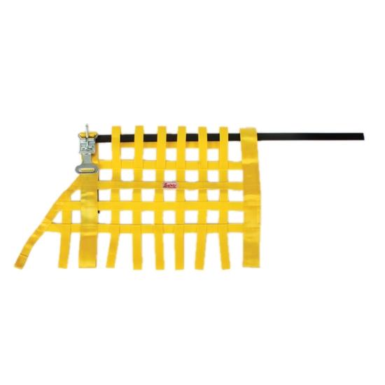 New safety racing yellow grand national latch release window net, 16" x 24"